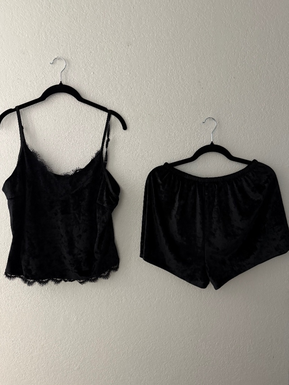 Black velvet pj set